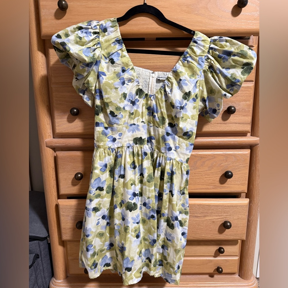 Abercrombie & Fitch Green and Blue Floral Kids Dress